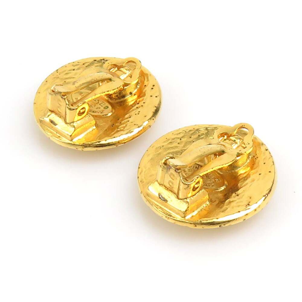 Chanel Cc Logo Clip-On Earrings Gold- #256688C51B - Picture 5 of 9